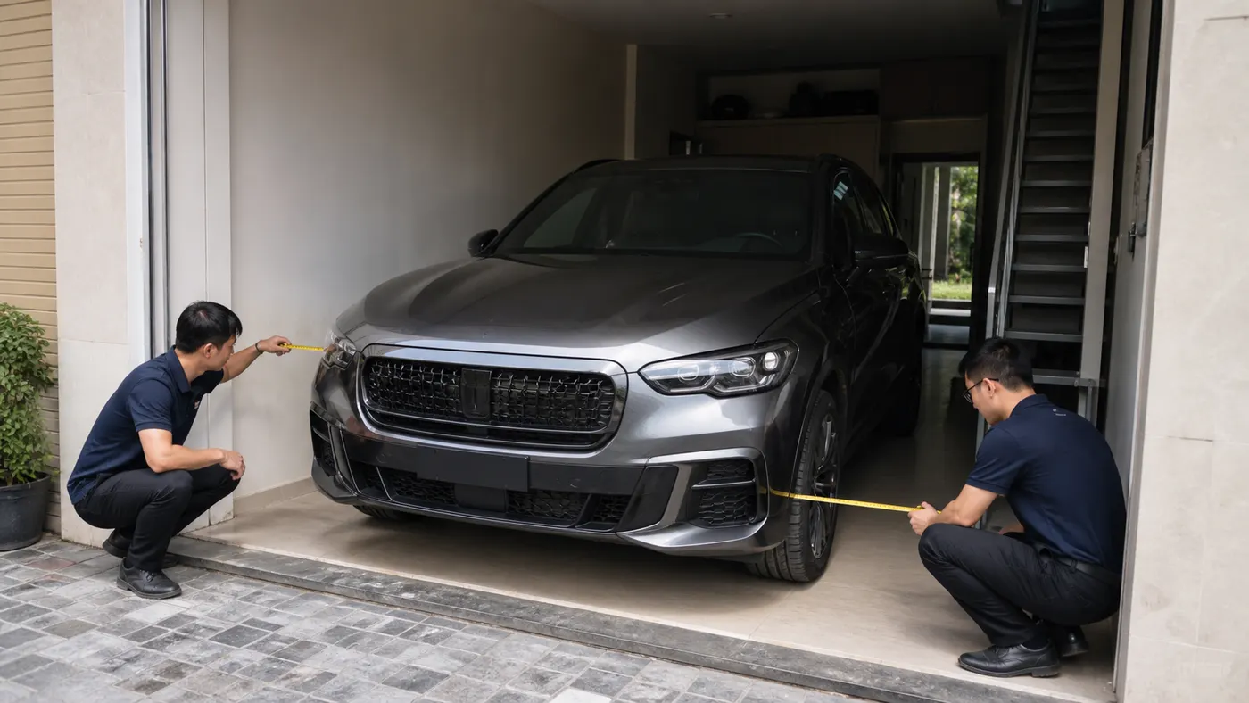 Đo gara trước khi chọn kích thước xe Lexus