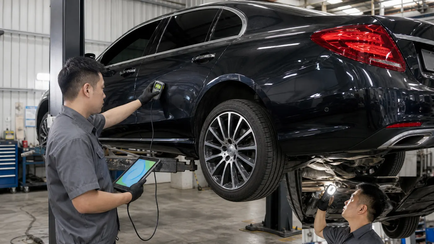 Kiểm tra xe sang Đức đã qua sử dụng
